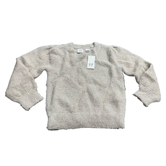 Gap Girls Metallic Shine Pullover Sweater, Pink Rose, Size XS, NEW - Picture 2 of 7